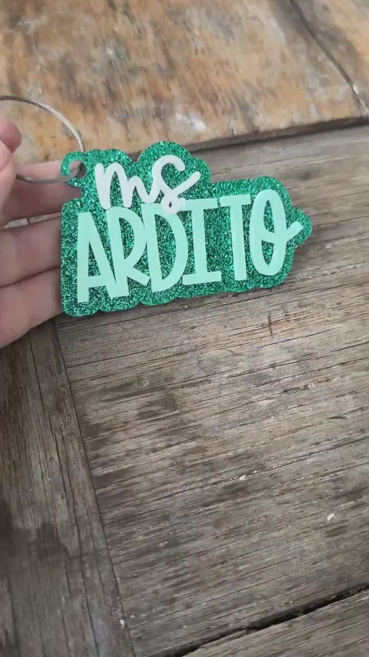 Teacher Gift | Personalized Bag Tag | Personalized Gift | Backpack Tag | Gift for Teacher | Bogg Bag Tag | Stocking Stuffer