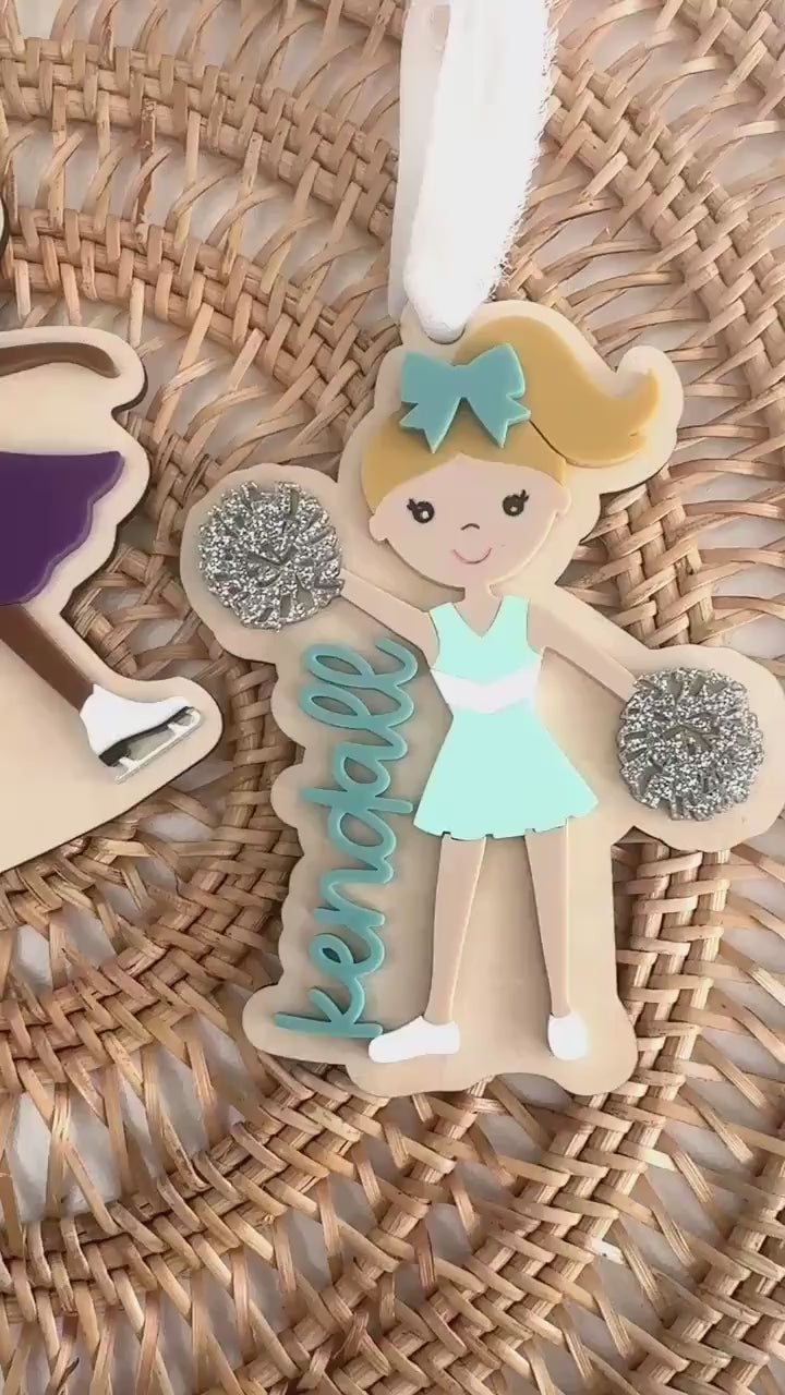 Cheer Ornament for Custom Cheerleader Gift or Keepsake