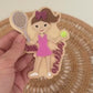 Tennis Christmas Ornament for Tennis Team Gift for Tennis Player Personalized Keepsake Acrylic Backpack Tag Birthday Present for Athlete