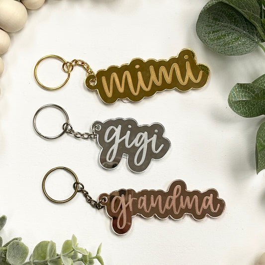 Grandma/Mimi/Gigi Acrylic Keychain