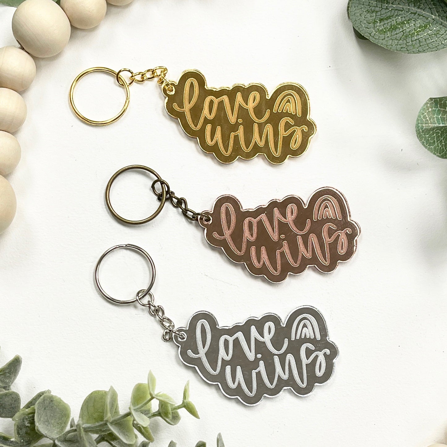 Love Wins Acrylic Keychain