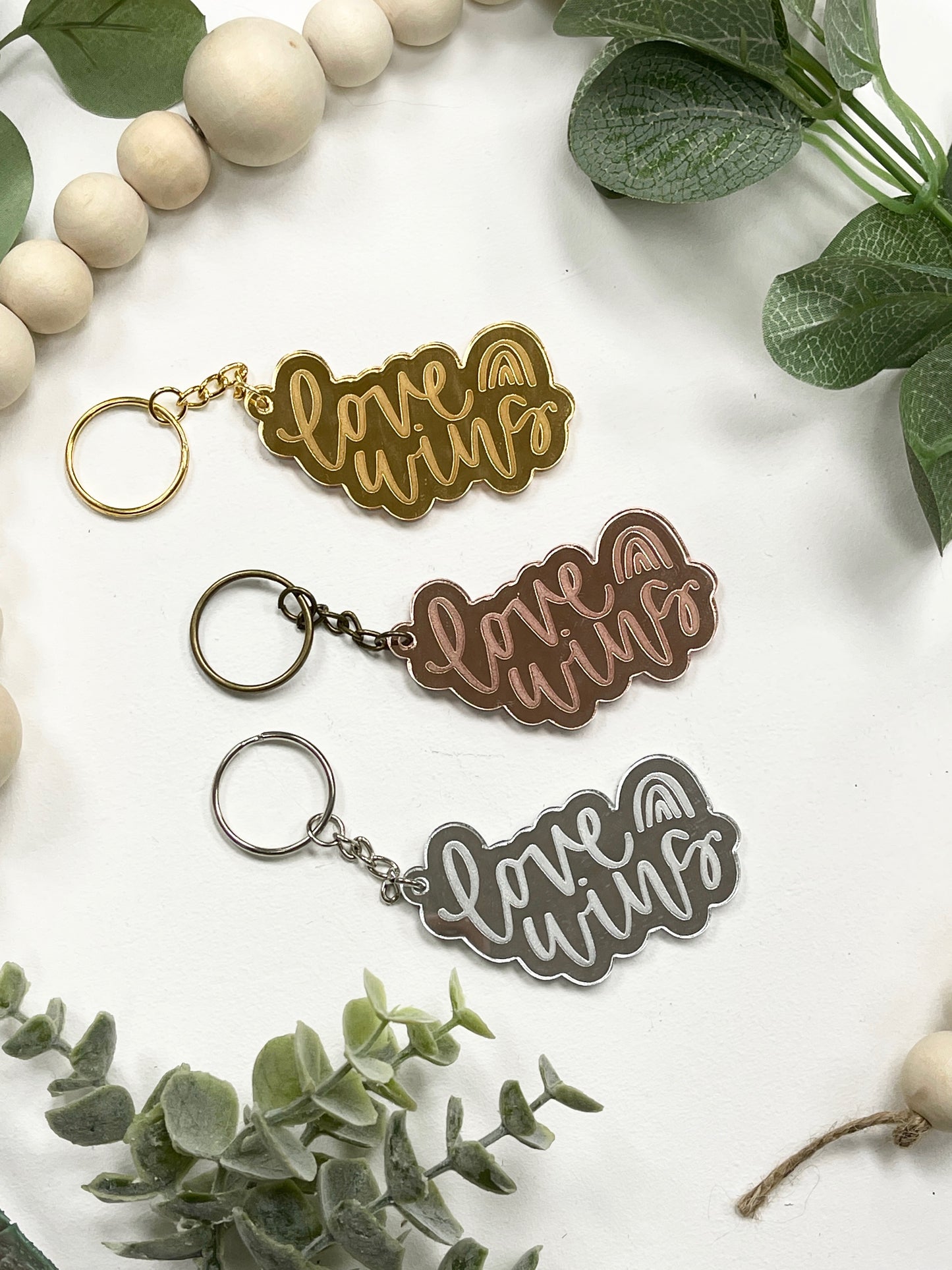 Love Wins Acrylic Keychain