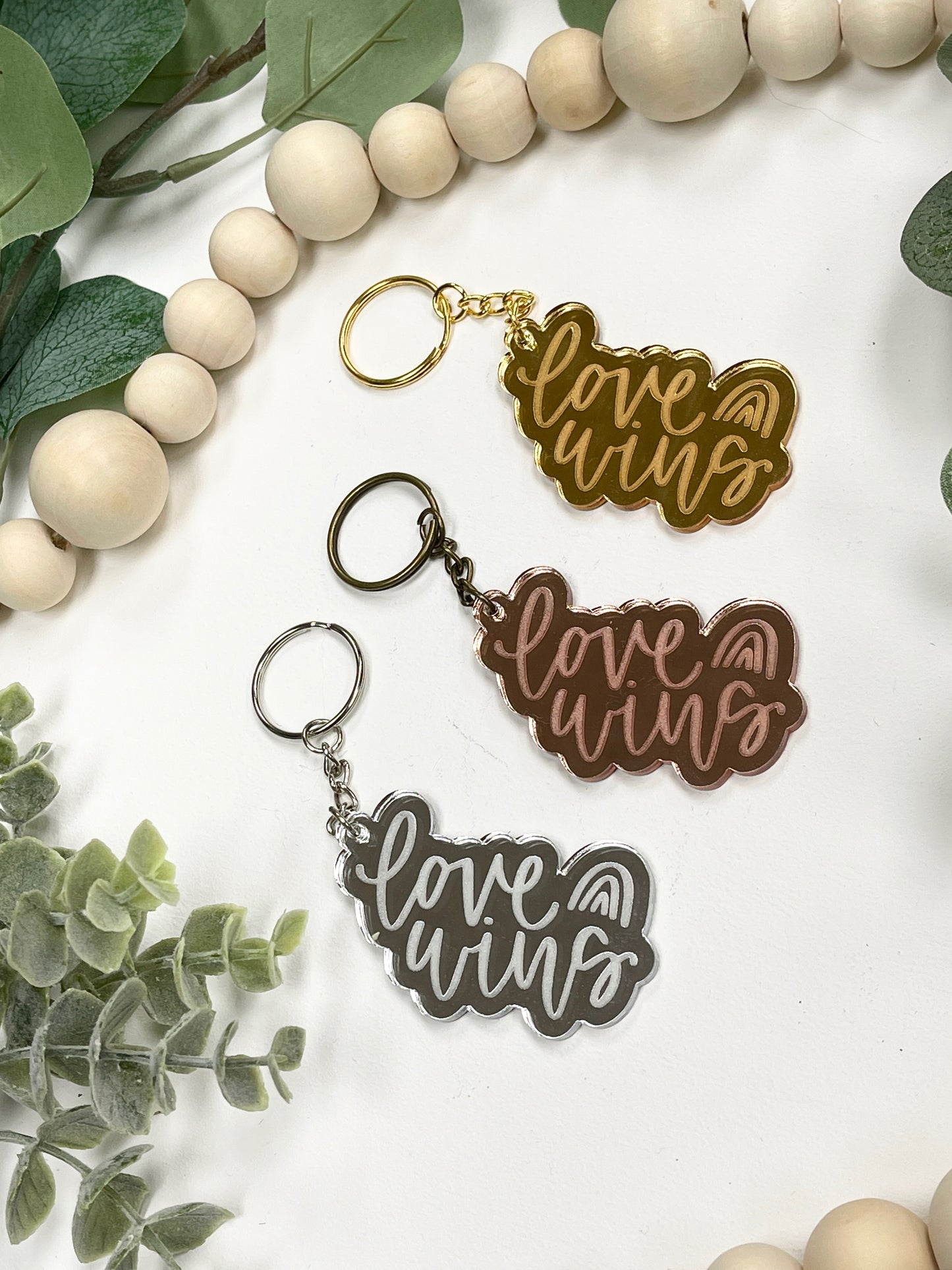 Love Wins Acrylic Keychain