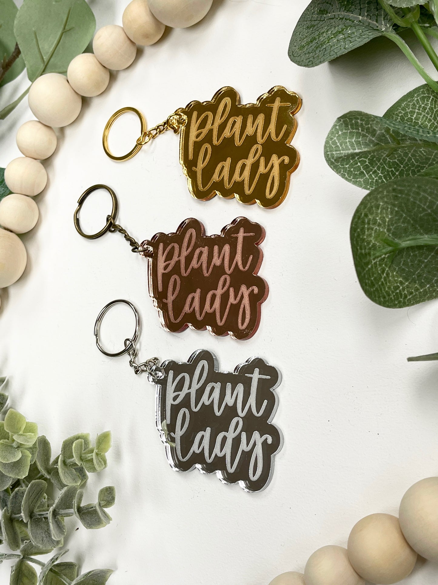 Plant Lady Acrylic Keychain