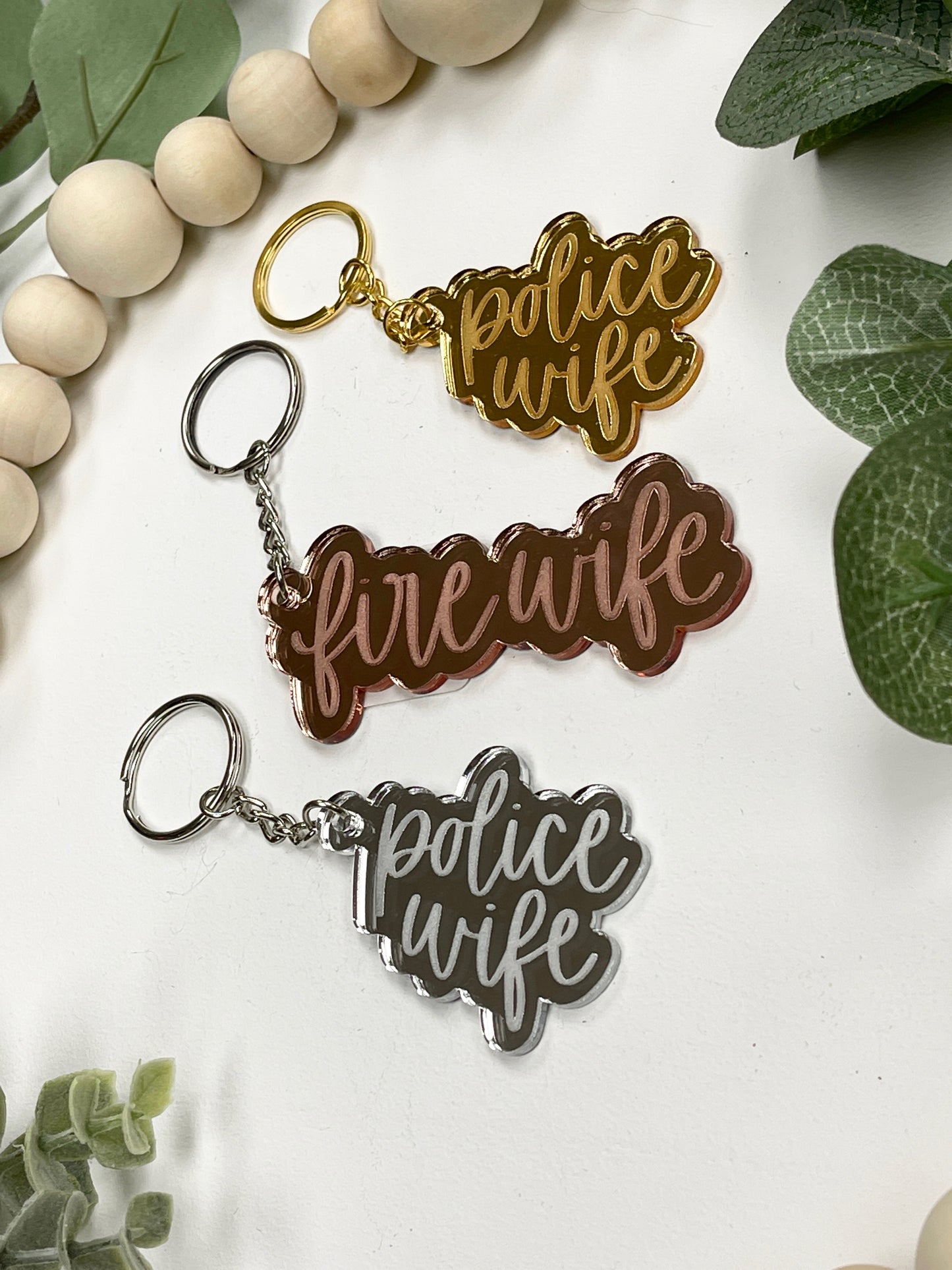 Police Wife/Fire Wife Acrylic Keychain