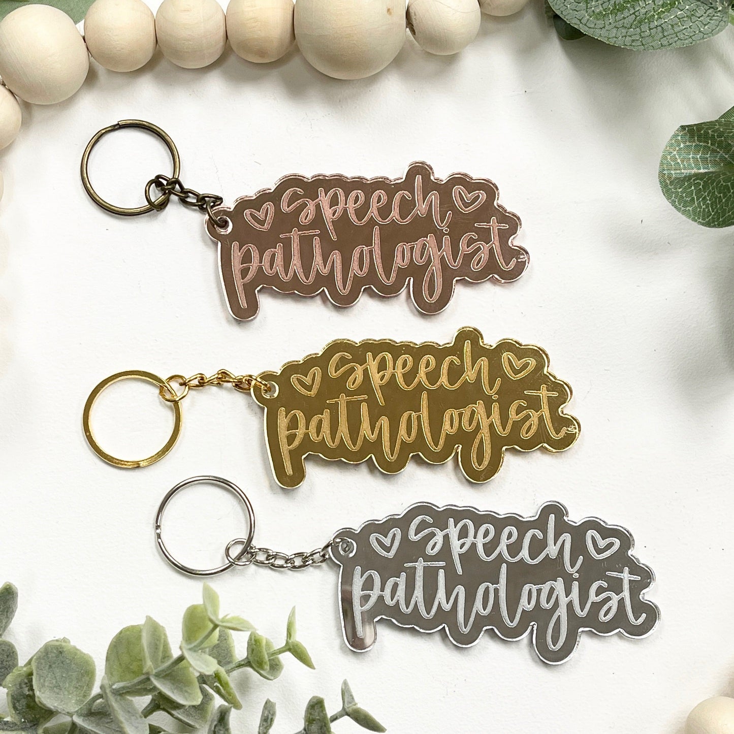 Speech Pathologist Acrylic Keychain