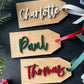 Stocking Tag - Wood Lettering
