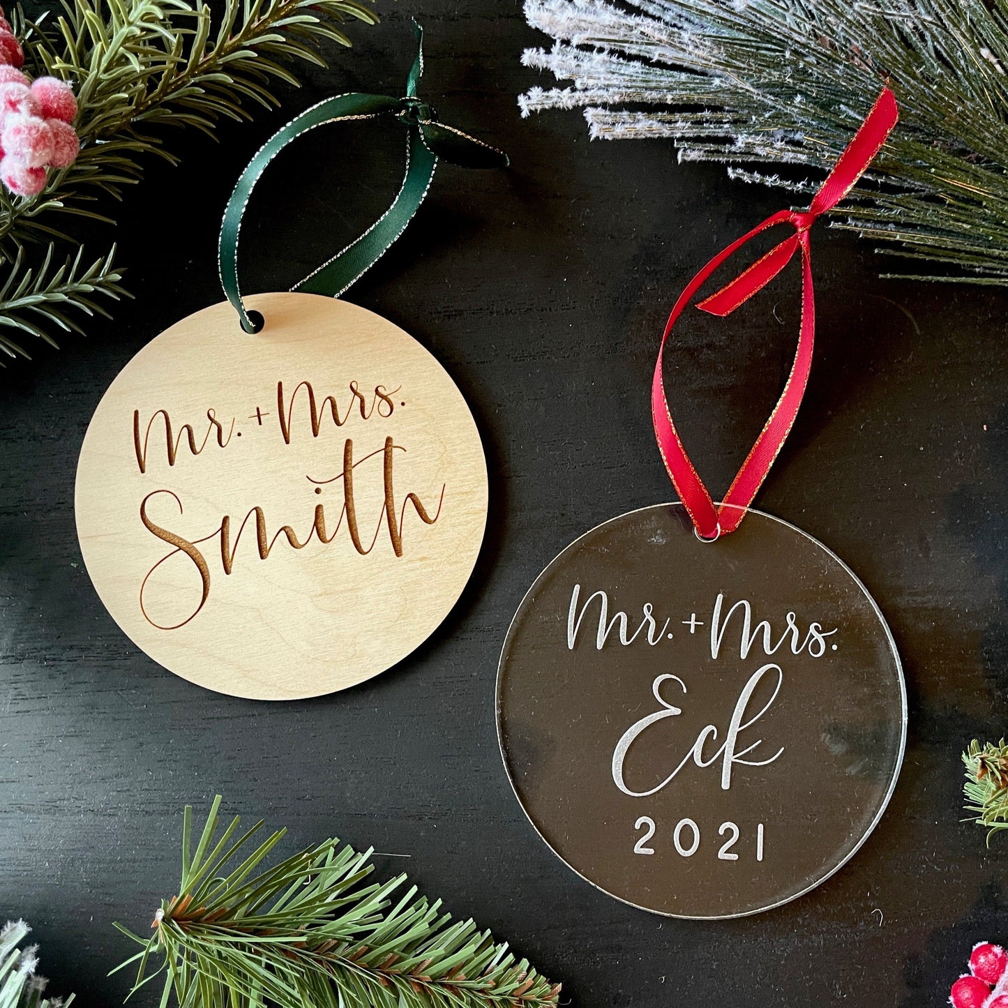 Mr + Mrs Ornament