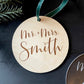 Mr + Mrs Ornament