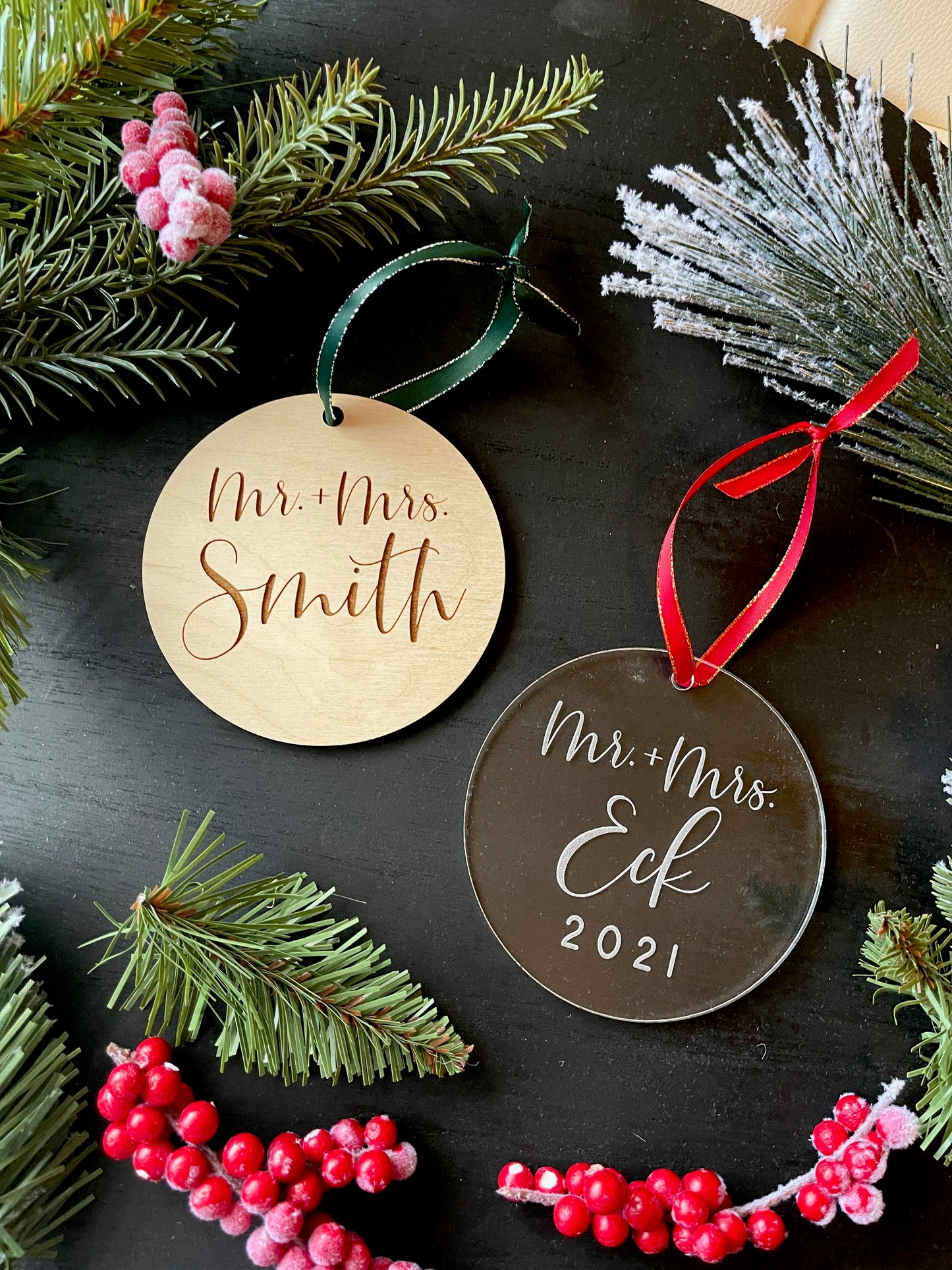 Mr + Mrs Ornament