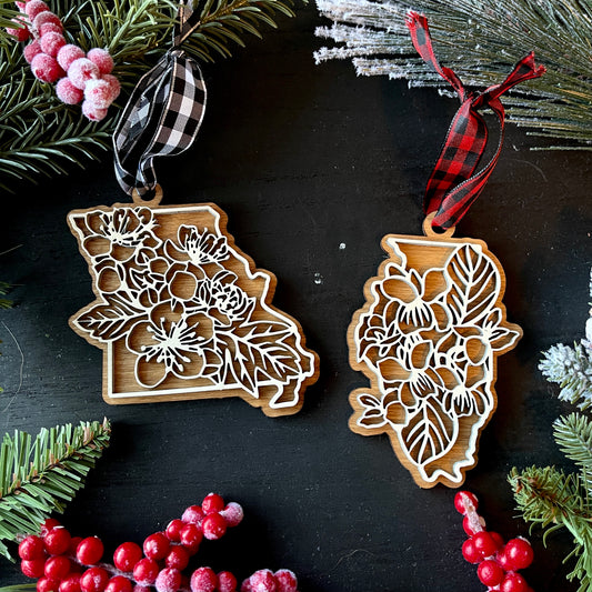 State Flower Ornament - ALL 50 STATES AVAILABLE!