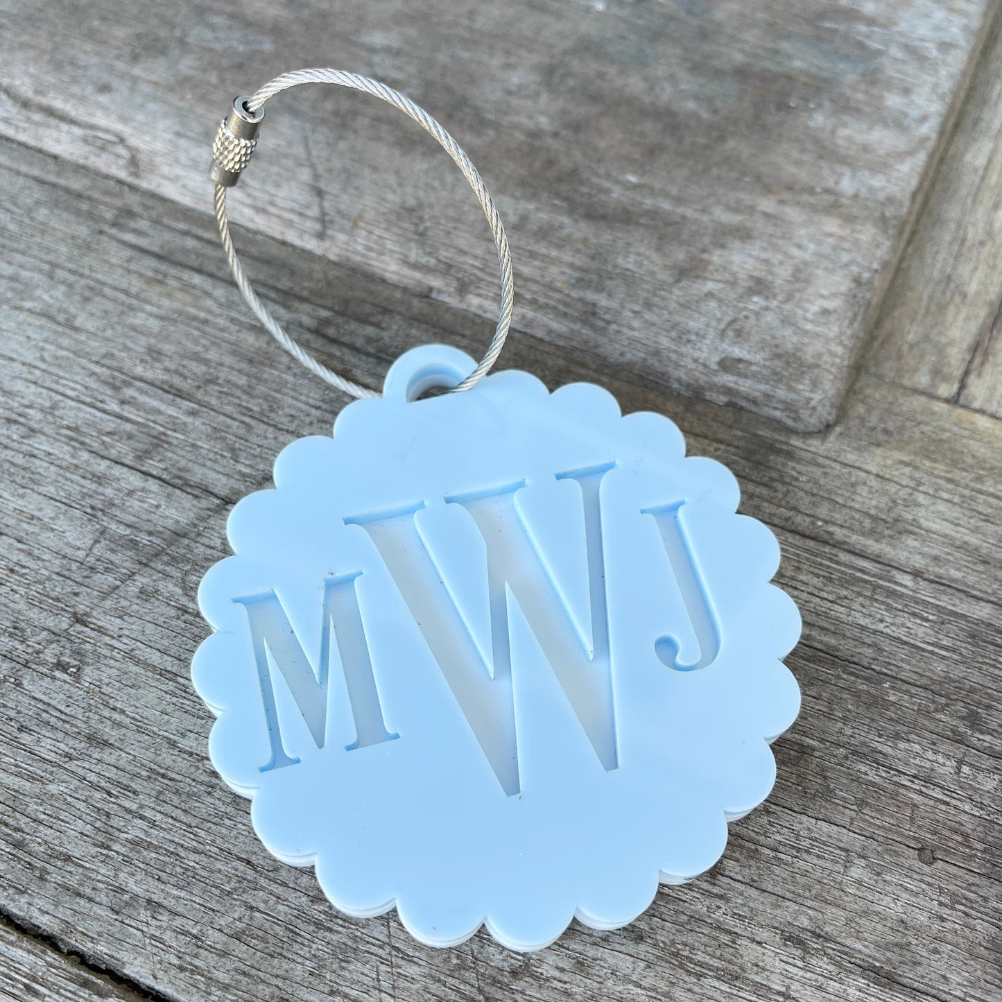 Monogram Scalloped Bag Tag