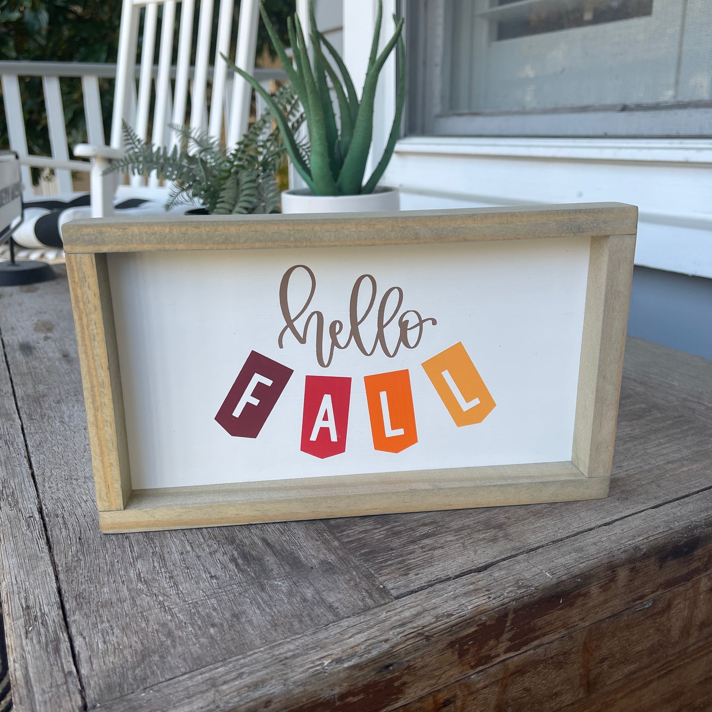 Hello Fall Banner Sign