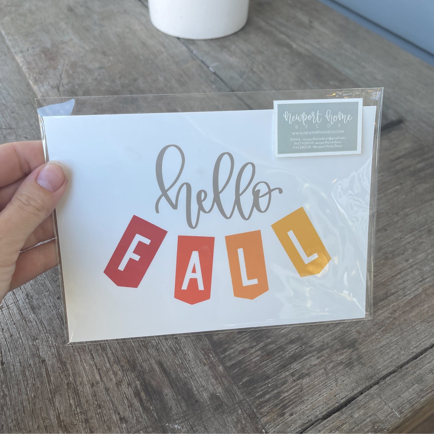 Hello Fall Banner Print 5x7